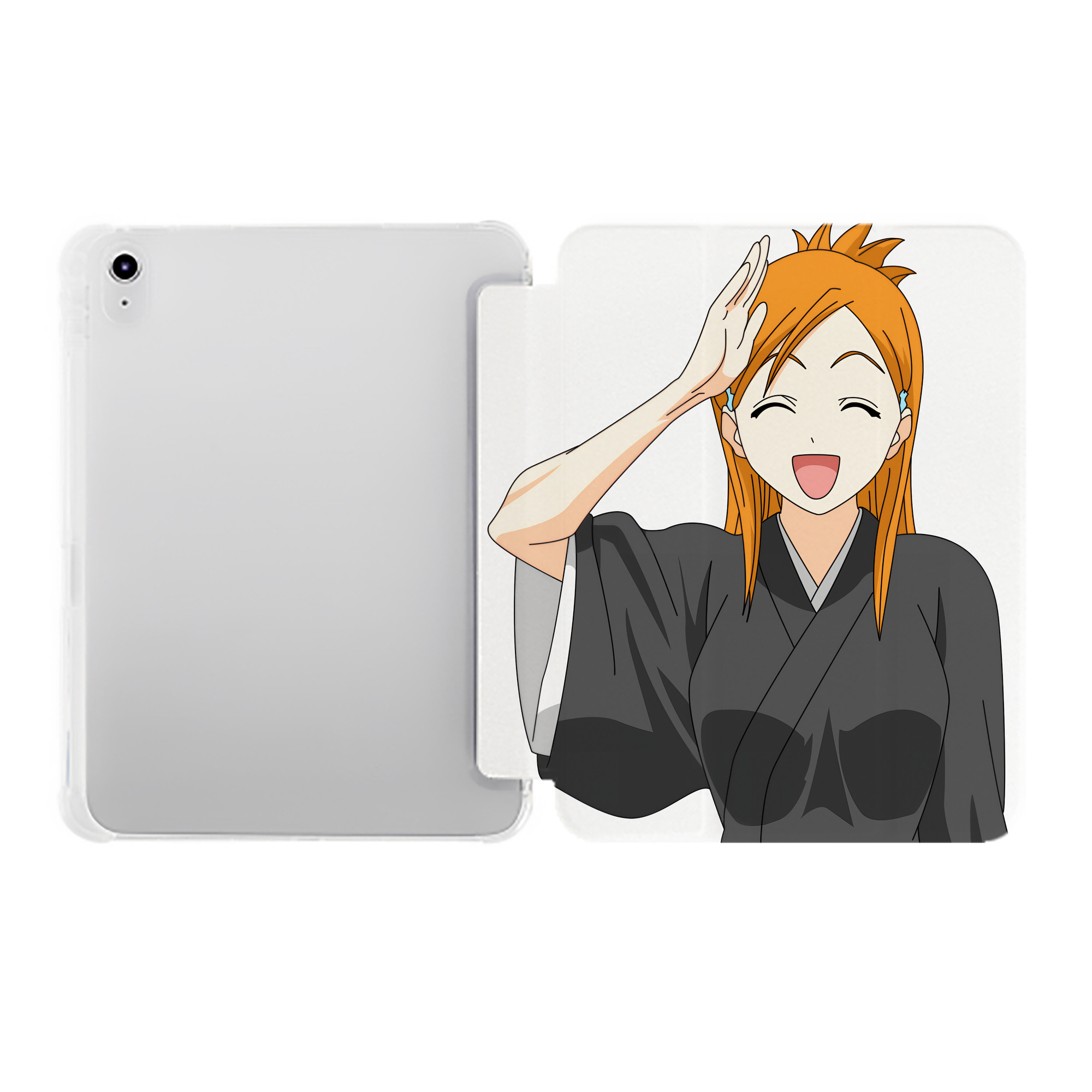 （画像用） ブリーチ 井上織姫（いのうえおりひめ） BLEACH Inoue Orihime IPad ケース ペン収納付き 三つ折りスタンド PUレザー×シリコン 対応機種9.5/10.5/10.9インチ